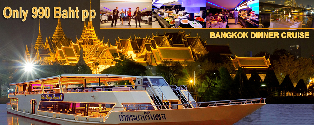picture Chao Phraya River Cruise. Experience a sensation of luxury and romance throughout your dinner night