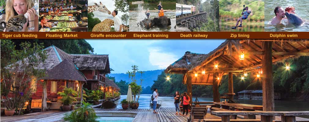 2 Days Dolphins Tigers Safari Park Elephants Bridge on the River Kwai