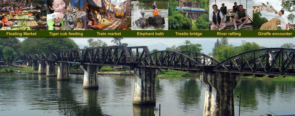 Tigers Safari Park Elephants Bridge on the River Kwai